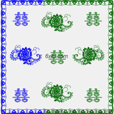 svg矢量绣花图下载