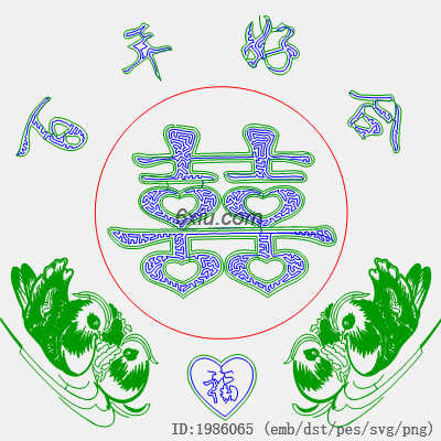 svg矢量绣花图下载