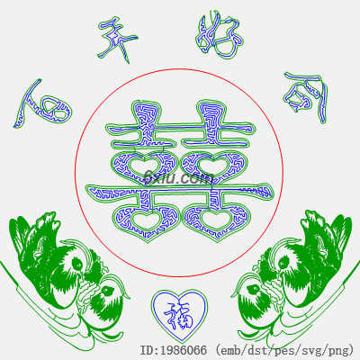 svg矢量绣花图下载