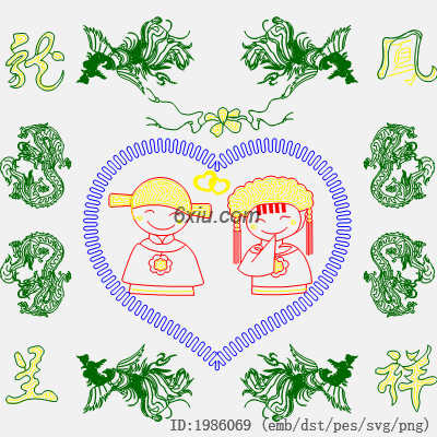 svg矢量绣花图下载