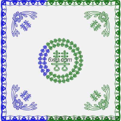 svg矢量绣花图下载