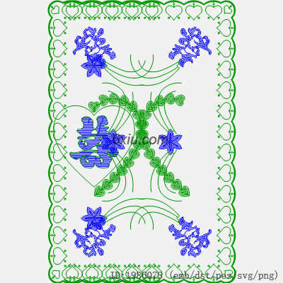svg矢量绣花图下载