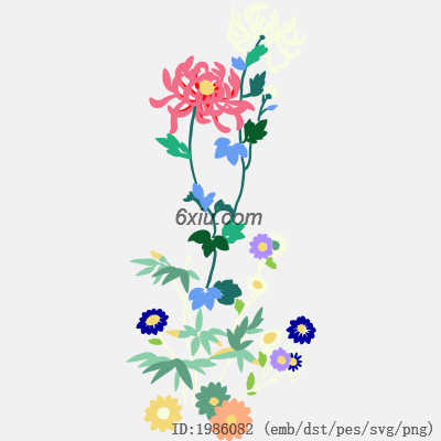 svg矢量绣花图下载