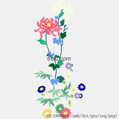 svg矢量绣花图下载
