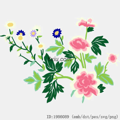 svg矢量绣花图下载