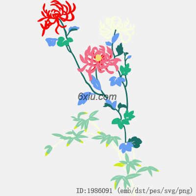 svg矢量绣花图下载