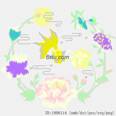 svg矢量绣花图下载