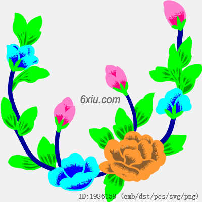 svg矢量绣花图下载
