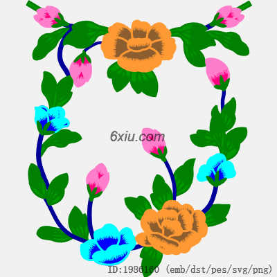 svg矢量绣花图下载