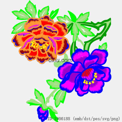 svg矢量绣花图下载