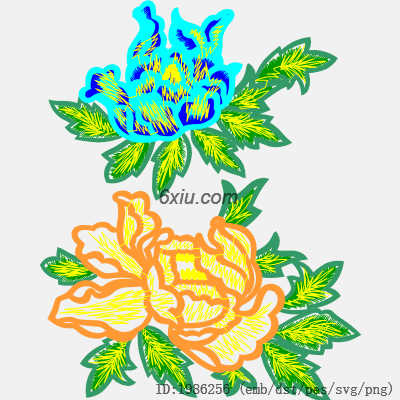 svg矢量绣花图下载