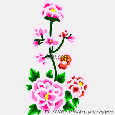 svg矢量绣花图下载