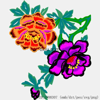 svg矢量绣花图下载