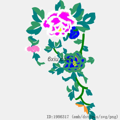 svg矢量绣花图下载