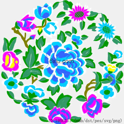 svg矢量绣花图下载