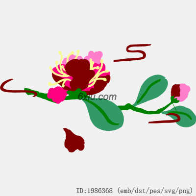 svg矢量绣花图下载