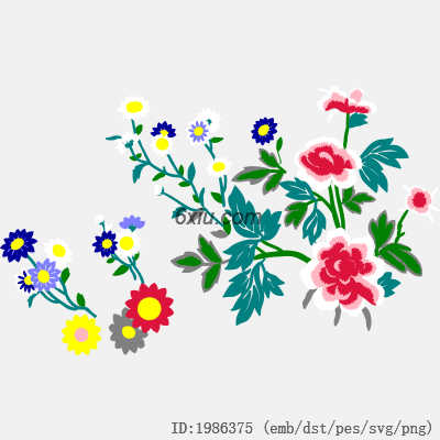svg矢量绣花图下载