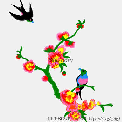 svg矢量绣花图下载