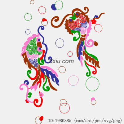svg矢量绣花图下载