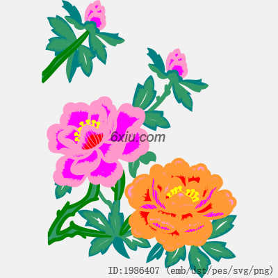 svg矢量绣花图下载
