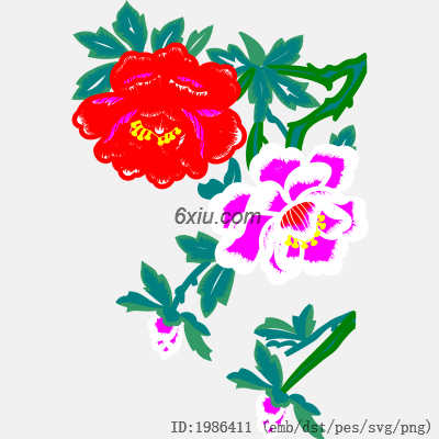 svg矢量绣花图下载
