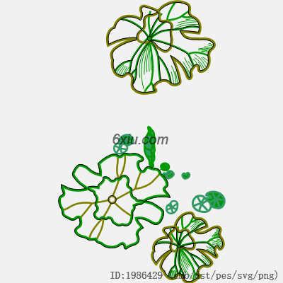 svg矢量绣花图下载