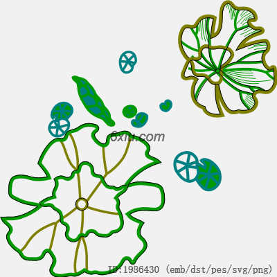 svg矢量绣花图下载