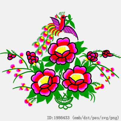 svg矢量绣花图下载