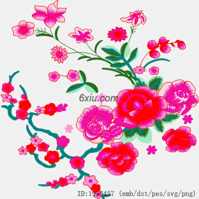 svg矢量绣花图下载