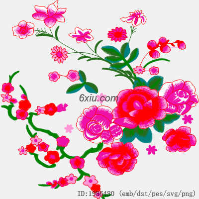 svg矢量绣花图下载