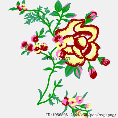 svg矢量绣花图下载