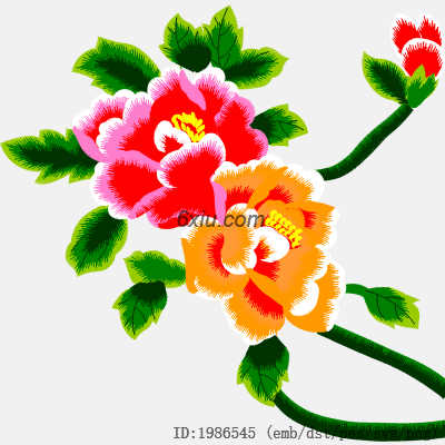 svg矢量绣花图下载
