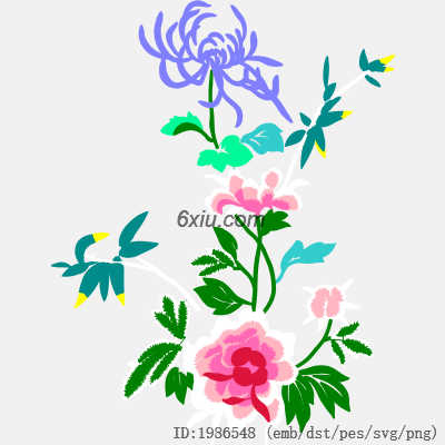 svg矢量绣花图下载