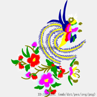 svg矢量绣花图下载