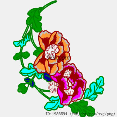 svg矢量绣花图下载