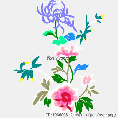 svg矢量绣花图下载