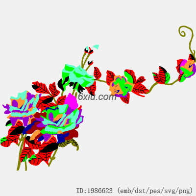 svg矢量绣花图下载
