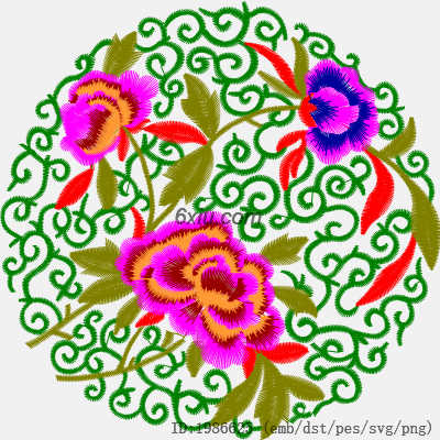 svg矢量绣花图下载