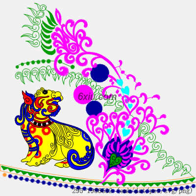 svg矢量绣花图下载