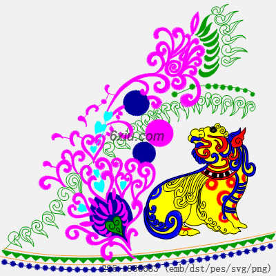 svg矢量绣花图下载
