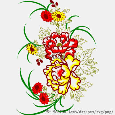 svg矢量绣花图下载
