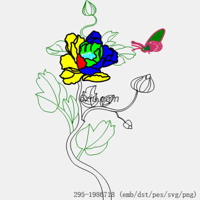 svg矢量绣花图下载