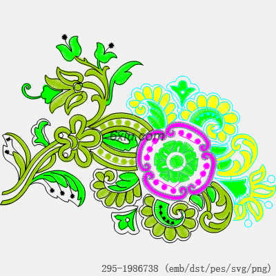 svg矢量绣花图下载