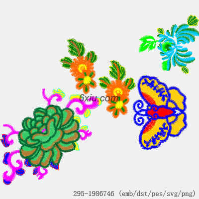 svg矢量绣花图下载