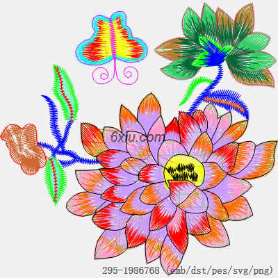 svg矢量绣花图下载