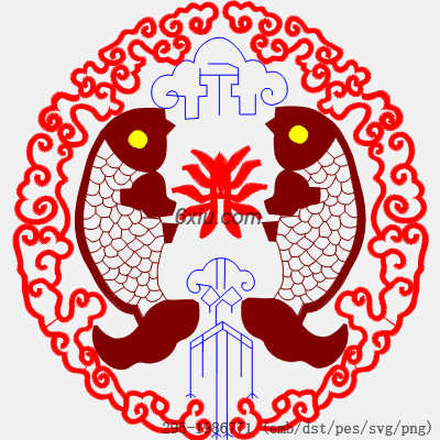 svg矢量绣花图下载