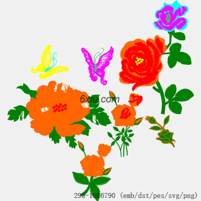svg矢量绣花图下载