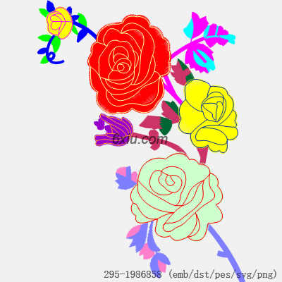 svg矢量绣花图下载