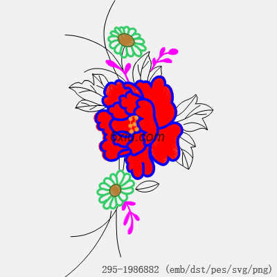 svg矢量绣花图下载