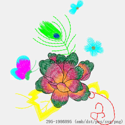 svg矢量绣花图下载